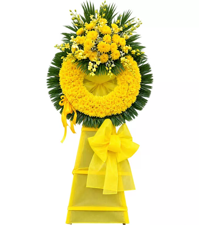 Vòng hoa viếng vàng