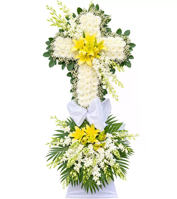 Kệ hoa viếng chữ thập
