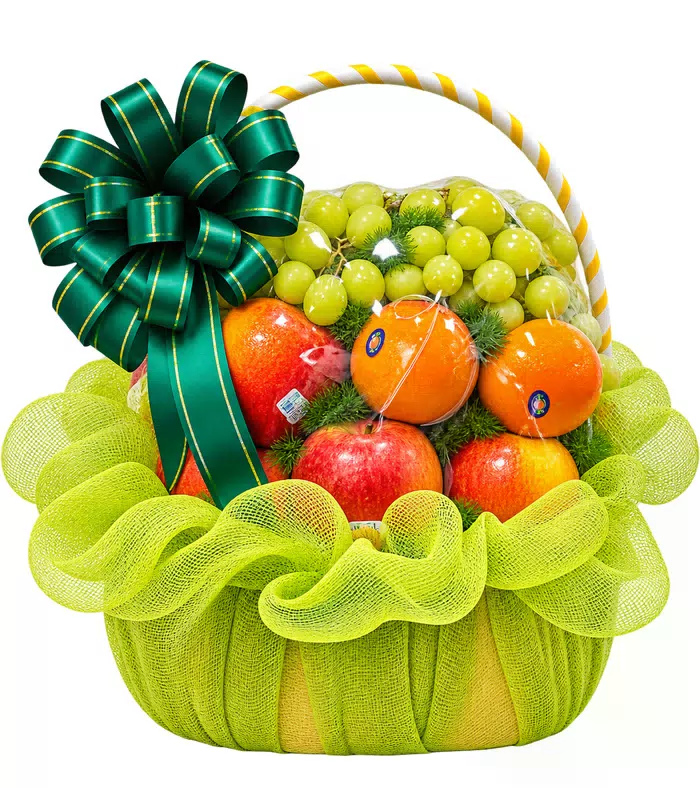 Giỏ trái cây lưới xanh non