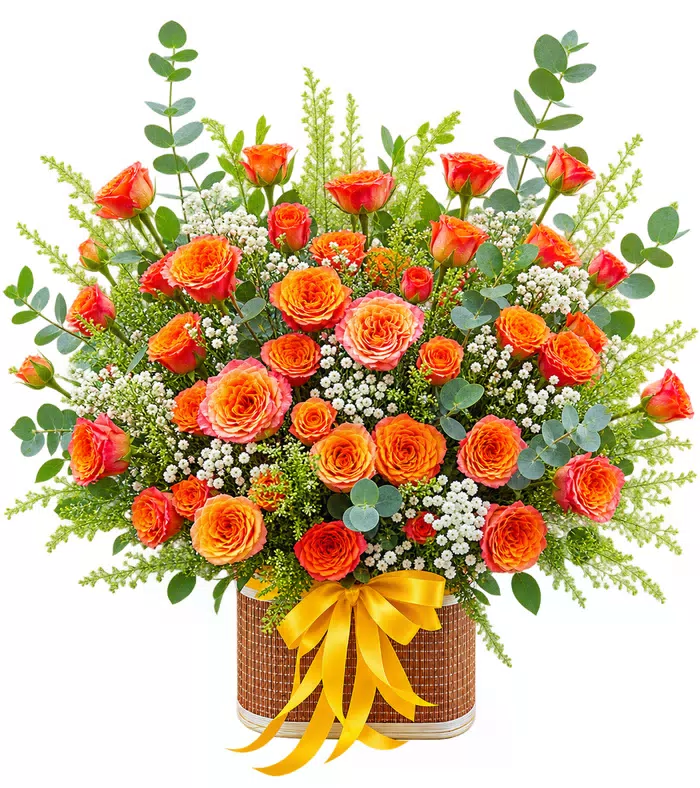 Giỏ hồng cam dáng tỏa