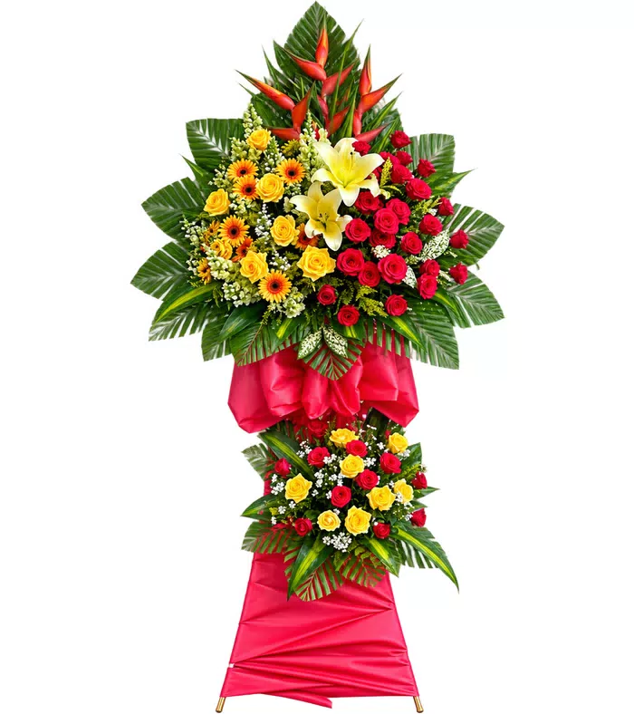 Kệ khai trương đỏ vàng thiên điểu