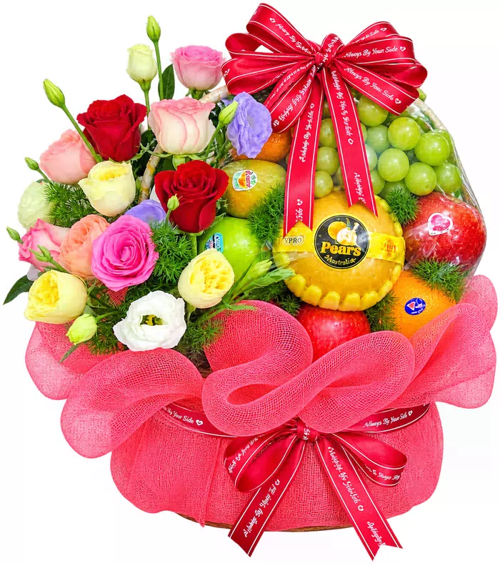 Giỏ trái cây phối hồng