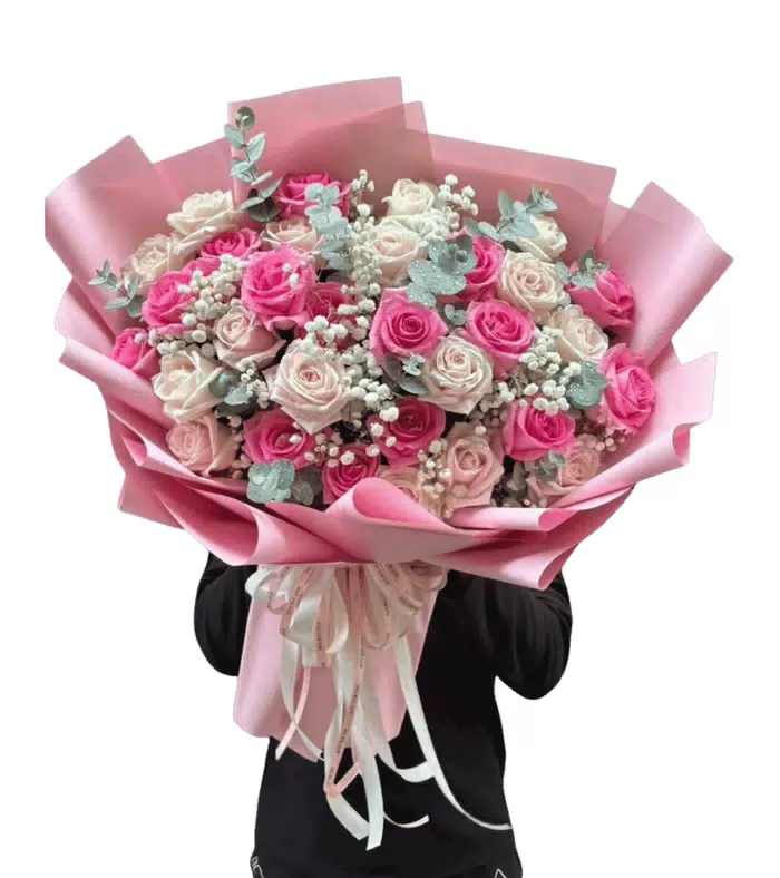 Bó hồng đậm