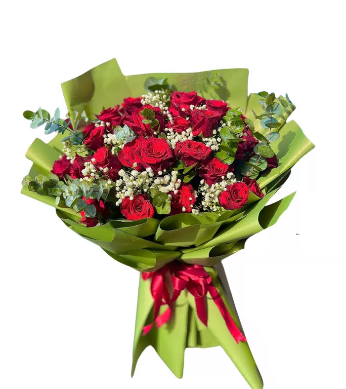 Bó hoa sắc đỏ